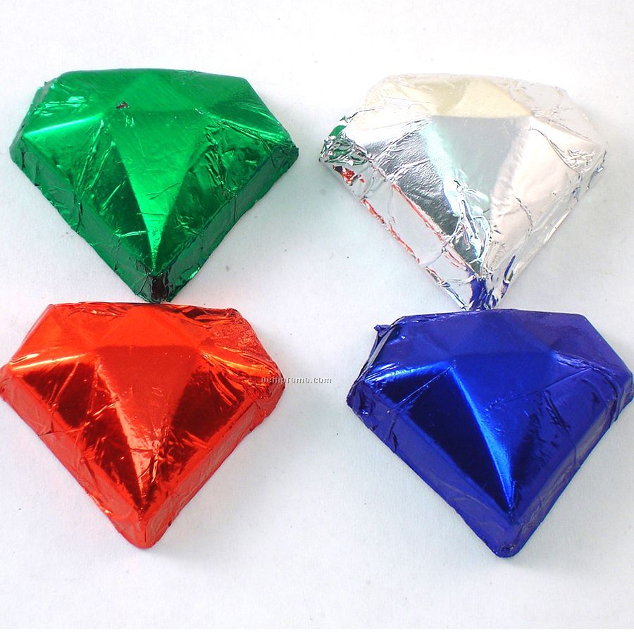 0.4 Oz. Foil Wrapped Chocolate Diamond Candy
