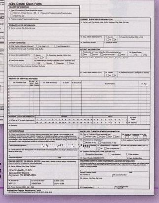 2002 Ada Claim Form - Laser Sheet (1 Part)