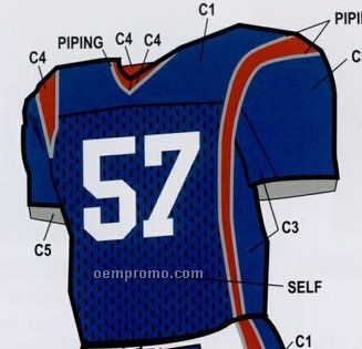 Adult Custom Football Uniform Jersey W/ Side Dazzle Stripe