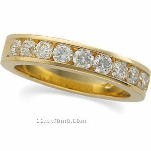 Ladies' 14ky 1 Ct. Tw. Diamond Round Band Ring (Size 5-8)