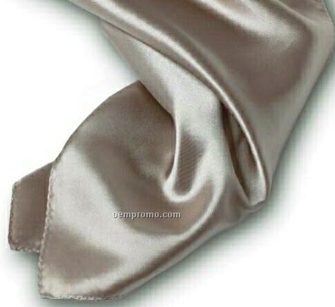 Wolfmark Solid Series Champagne Beige Polyester Satin Scarf (30"X30")