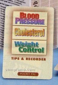 Blood Pressure/Cholesterol/Weight Control Tip Recorder Pocket Pal (Spanish)