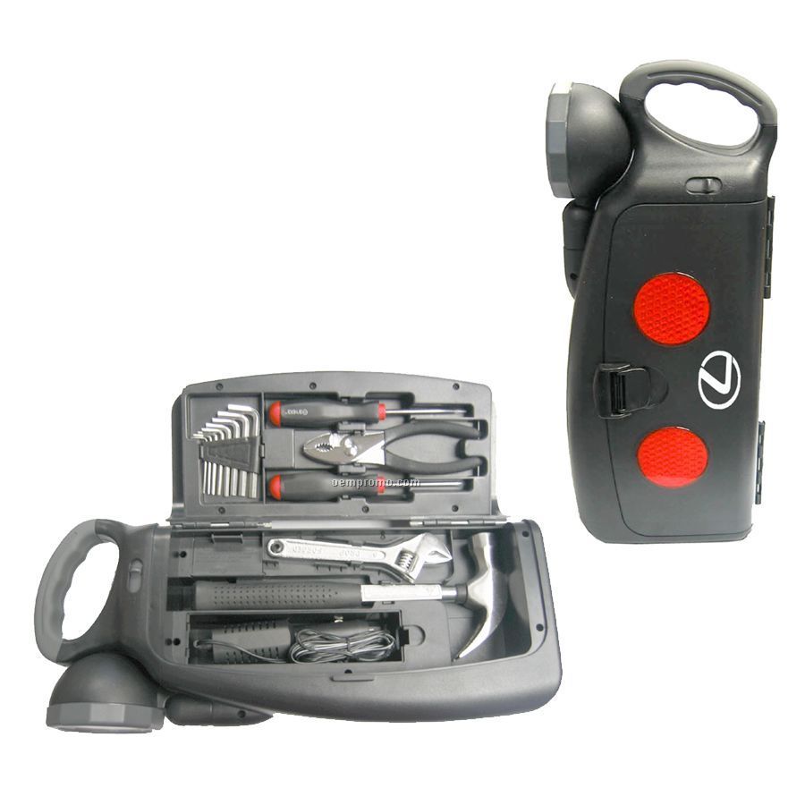 Emergency Tool Kit Lantern With Swivel Spotlight