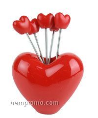 Heart-shaped Fruit Fork