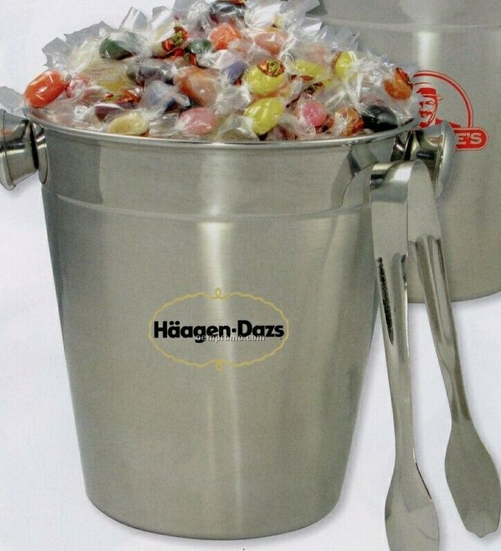Ice Bucket W/ Tongs & Regular Tootsie Candy