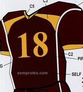 Adult Custom Football Uniform Jersey W/ Side Piping