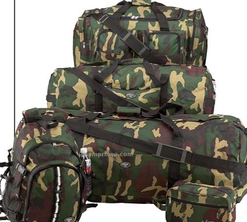 Extreme Pak Water Repellent 5 PC Luggage Set With Invisible Pattern Camo