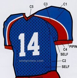 Adult Custom Football Uniform Jersey W/ Shoulder Piping