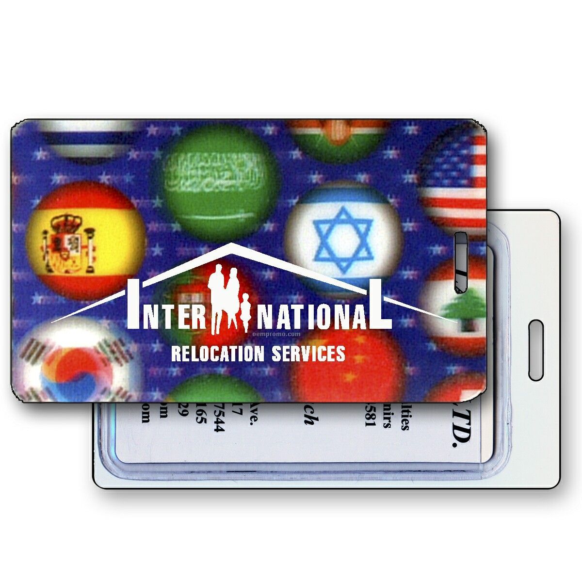 Lenticular Luggage Tags 3-d Image (International Flags)
