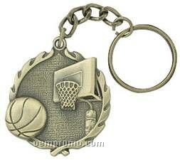 Medal, "Basketball" - 1-1/4" Key Chain