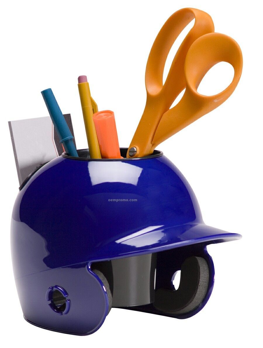 Miniature Baseball / Softball Batters Helmet Desk Caddy