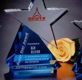 Star Gallery Crystal Azure Star Award (9 1/2")