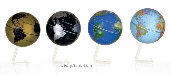 Terra Magic Axis 4" Geographical Revolving Globe W/ Artistic Base