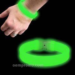 Triple Wide Green Glow Bracelet