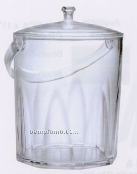 Faceted Acrylic Ice Bucket With Lid & Handle (2.25 Quart)