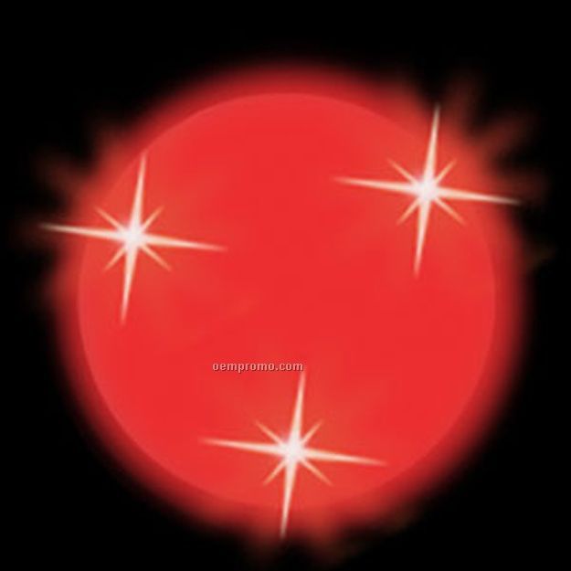 Milky White Flashing Light Up Balls W/Red LED