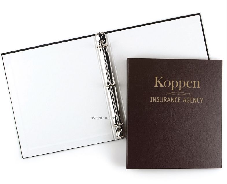 Small Bonded Leather Turned Edge Binder (1" Capacity)