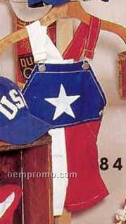 Toddler Texas Flag Bunting Shortall W/ Applique Star (S-l)