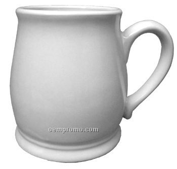 16 Oz. White Spokane Barrel Mug (1 Color Imprint Only)