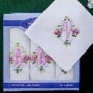 3 Piece Initial Boxed Ladies Handkerchief Set