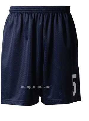 N5294 Lined Tricot Mesh Adult Performance Shorts 5"