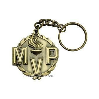 Medal, "Mvp" "Most Valuable Player" - 1-1/4" Key Chain