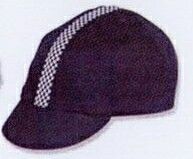Traditional Black Check Cycling Cap With Ribbon - Blank