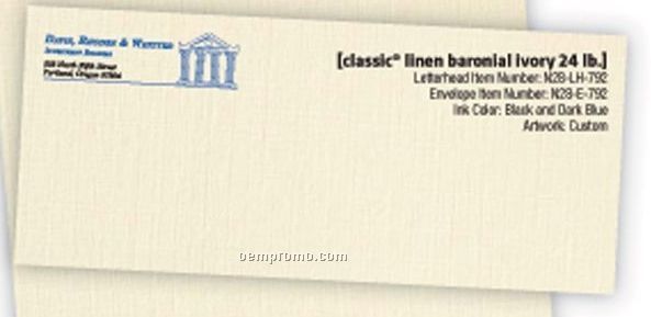 #10 Classic Linen Solar White Stationery Envelopes