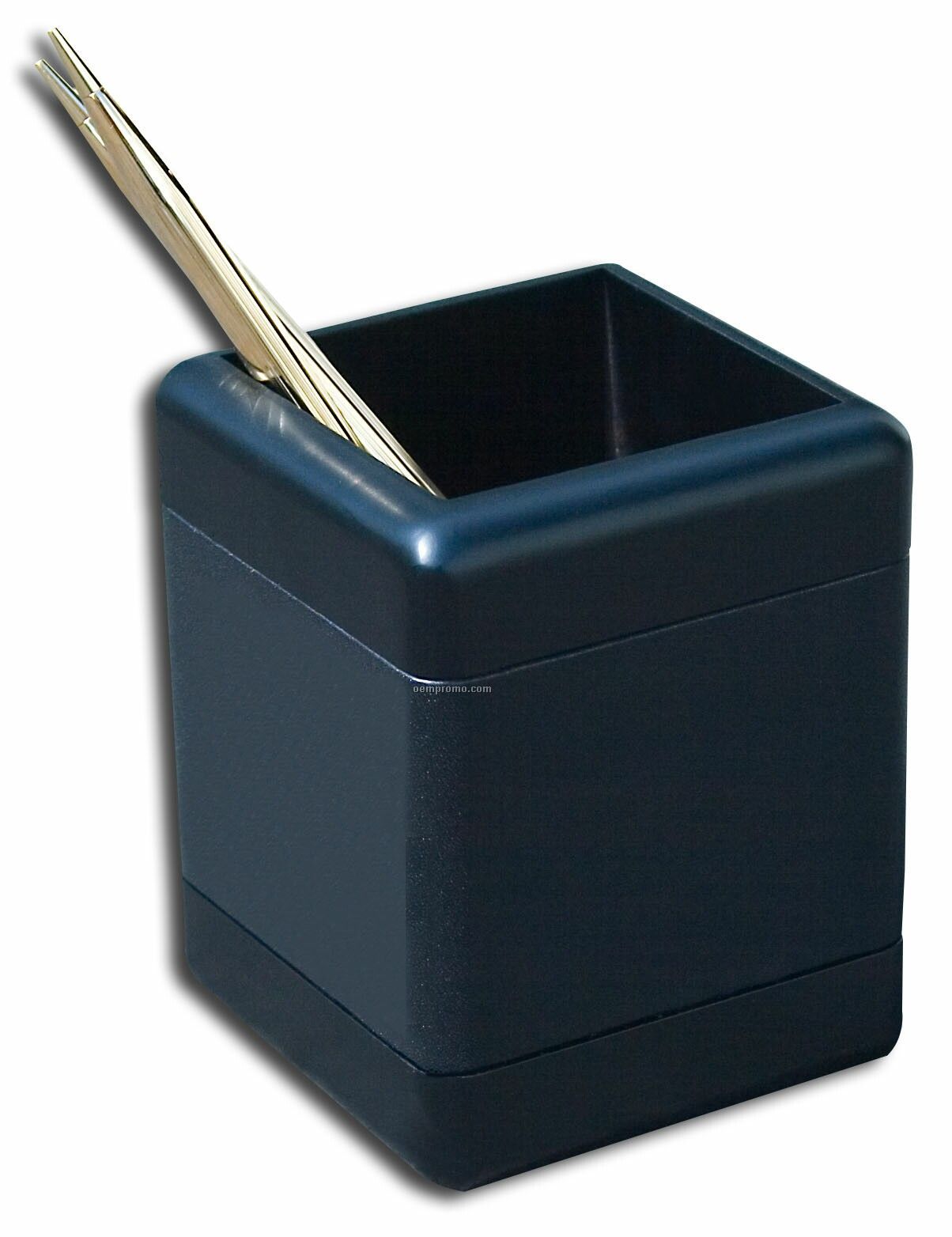 Blackwood Wood & Leather Pencil Cup