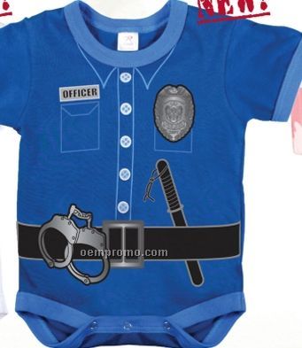 Navy Blue Infant Police Uniform Romper
