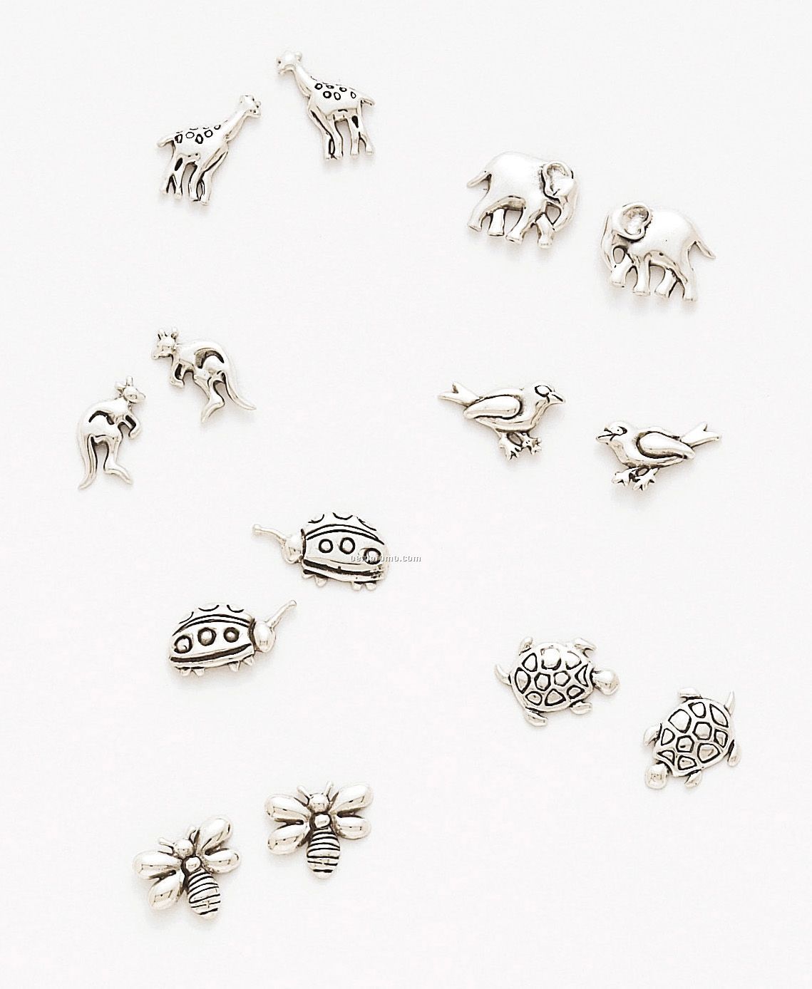Plated Silver Custom Post Earrings