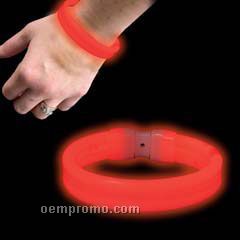 Triple Wide Red Glow Bracelet