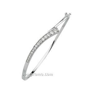14kw 3/4 Ct Tw Journey Diamond Bracelet