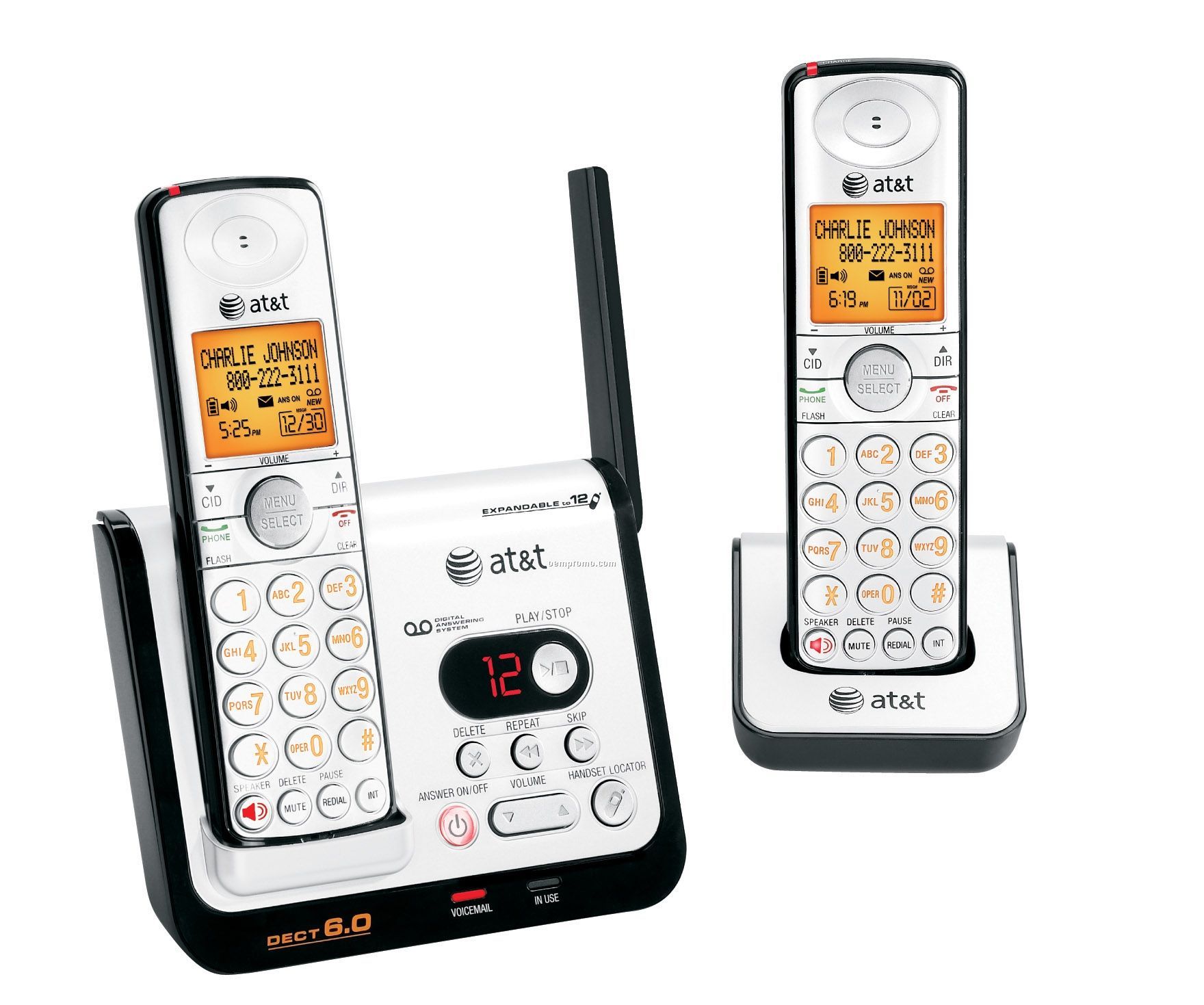 At&T Expandable Dect 6.0 Digital Two Handset Answering System