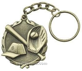 Medal, "Baseball" - 1-1/4" Key Chain
