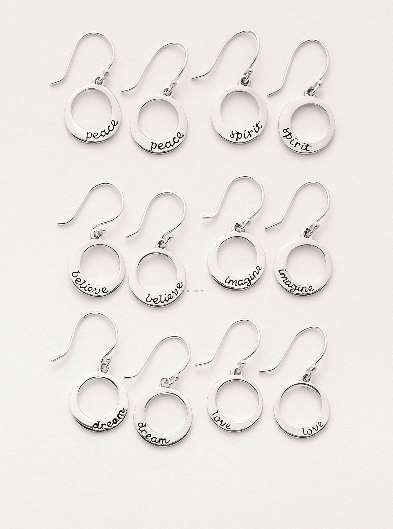 Plated Silver Custom Hook Earrings