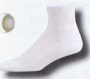 White All Purpose Anklet Heel & Toe Socks (7-11 Medium)