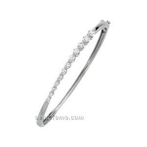 14kw 1ct Tw Journey Diamond Bracelet