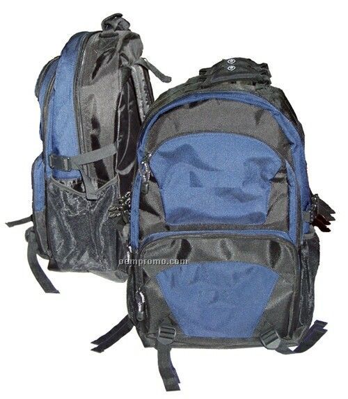 Backpack W/ 2 Side Mesh Pockets - 420d