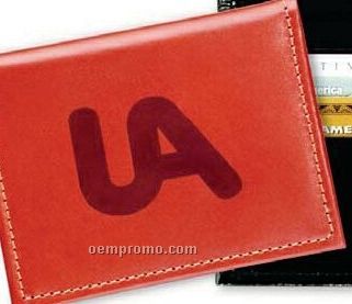 I.d. Card Case W/ Credit Card Slots - Top Grain Cowhide Leather