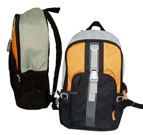 Backpack W/ 2 Side Mesh Pockets - 600d