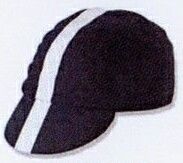 Classic Black Cycling Cap With White Ribbon - Blank