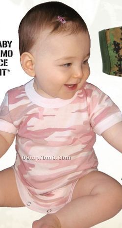Pink Camouflage Infant Romper