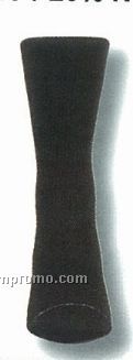 Solid Black Lacrosse/ Basketball Crew Heel & Toe Socks (7-11 Medium)