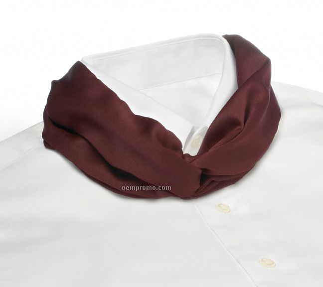 Wolfmark Solid Series Polyester Satin Velcro Band Knot Scarf - Maroon