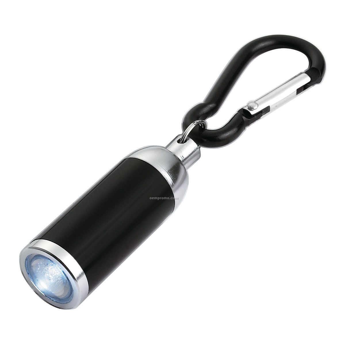 Mini Flashlight W/ Carabiner - Black