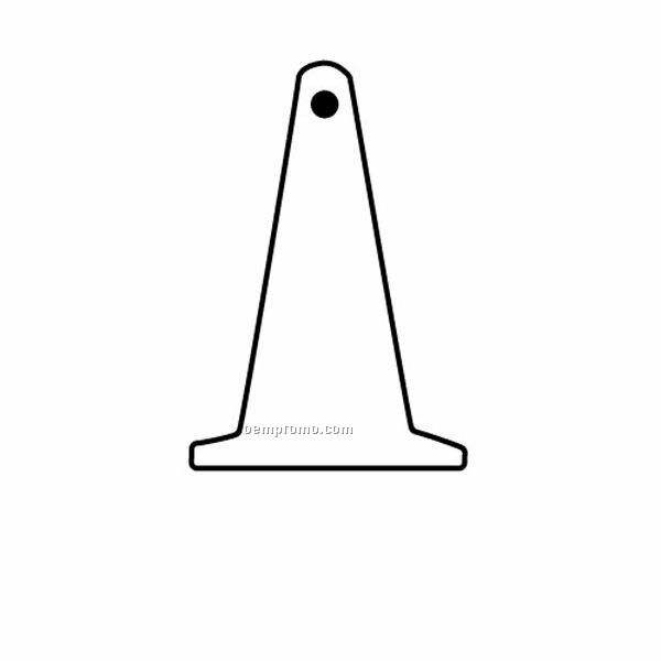 Stock Shape Collection Safety Cone Key Tag