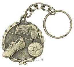 Medal, "Soccer" - 1-1/4" Key Chain