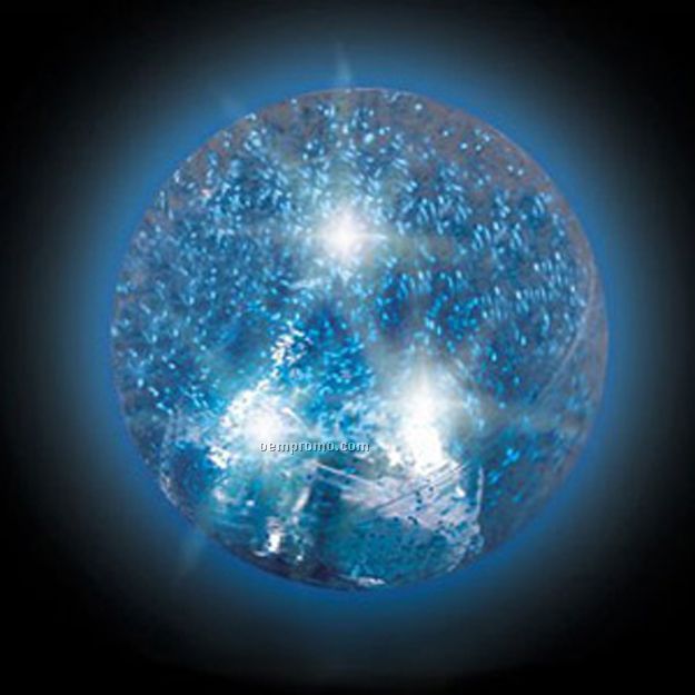 Blue Crystal Glitter Light Up Ball W/ Blue LED