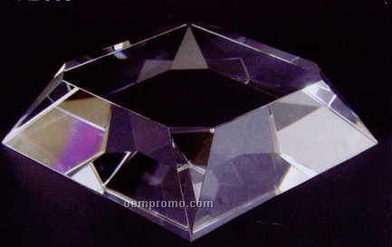 Crystal Beveled Base / Paperweight (1 1/2